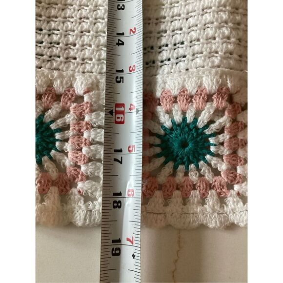 Sincerely Jules Crochet Open Knit Cropped Top Sz M Cottagecore - Picture 8 of 9